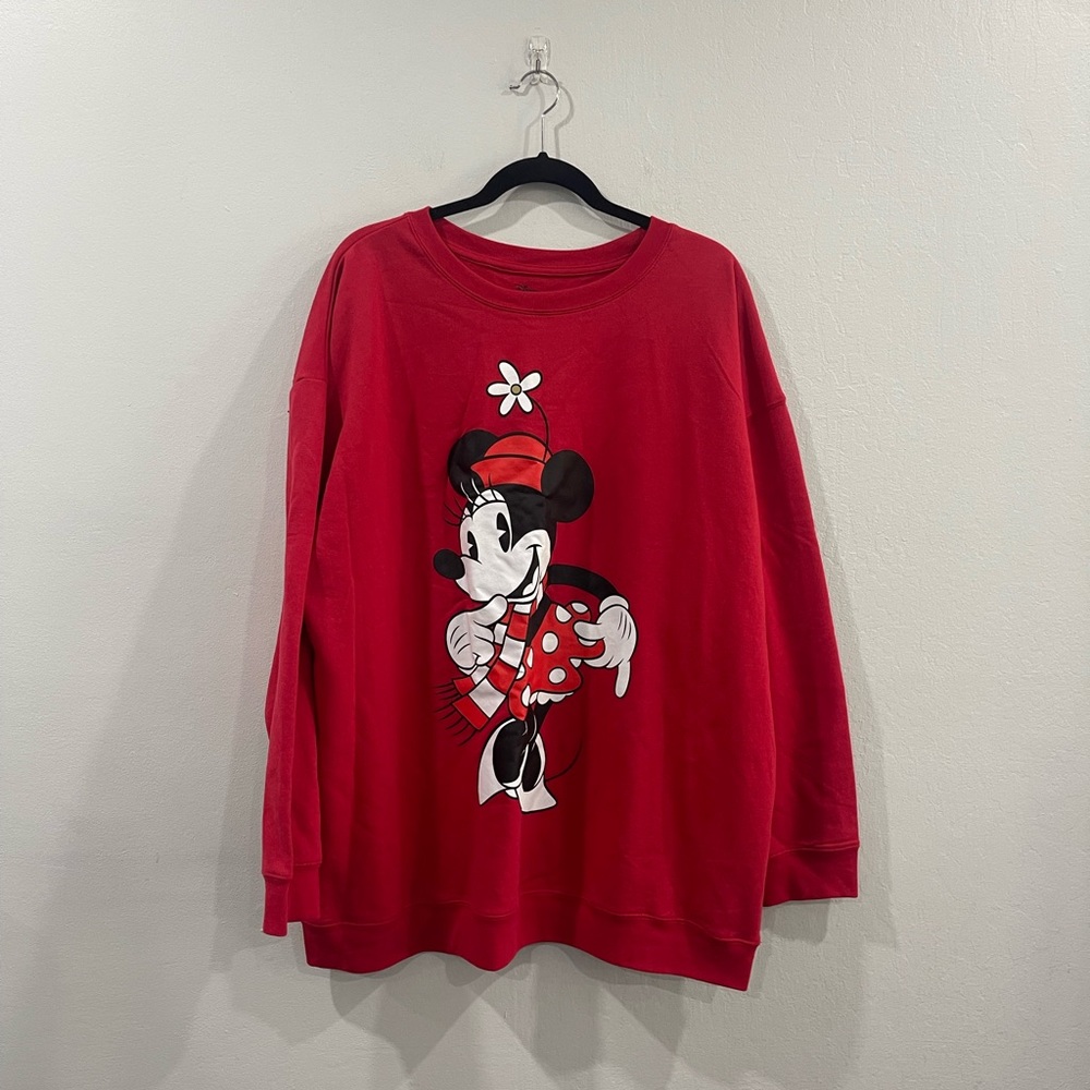 NWOT Disney Minnie Mouse Red Sweatshirt Sz 1X